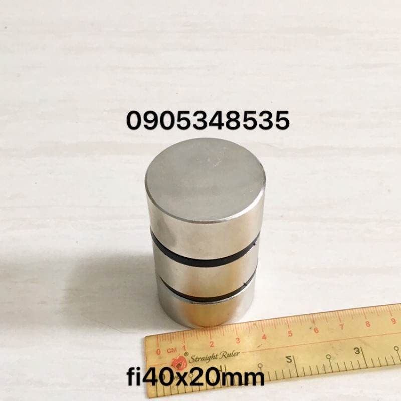 Nam châm đất hiếm Fi40x20mm