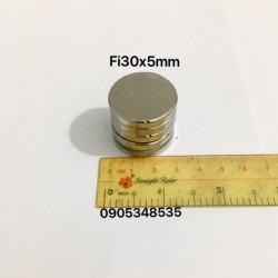 Nam châm trắng Fi30x5mm